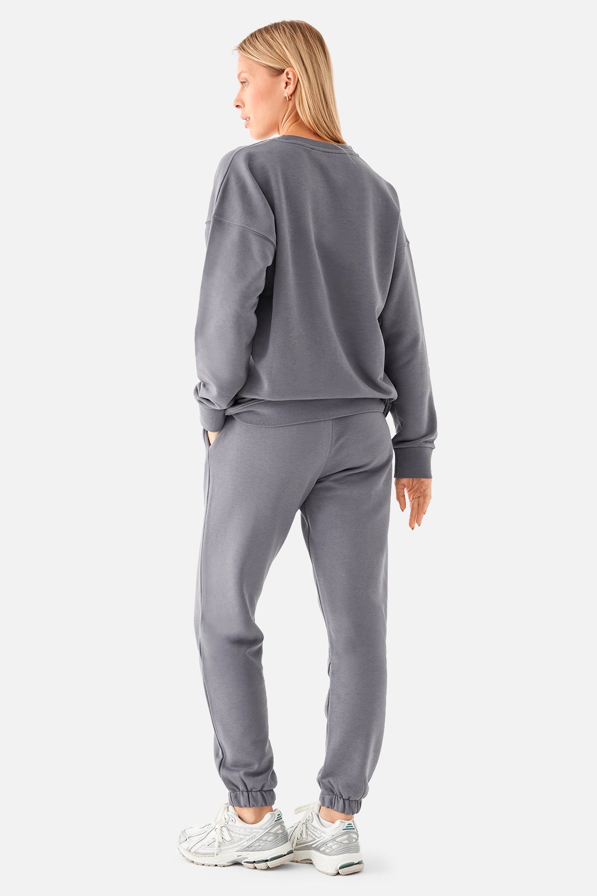Mia Cuffed Sweatpants - Dark Grey