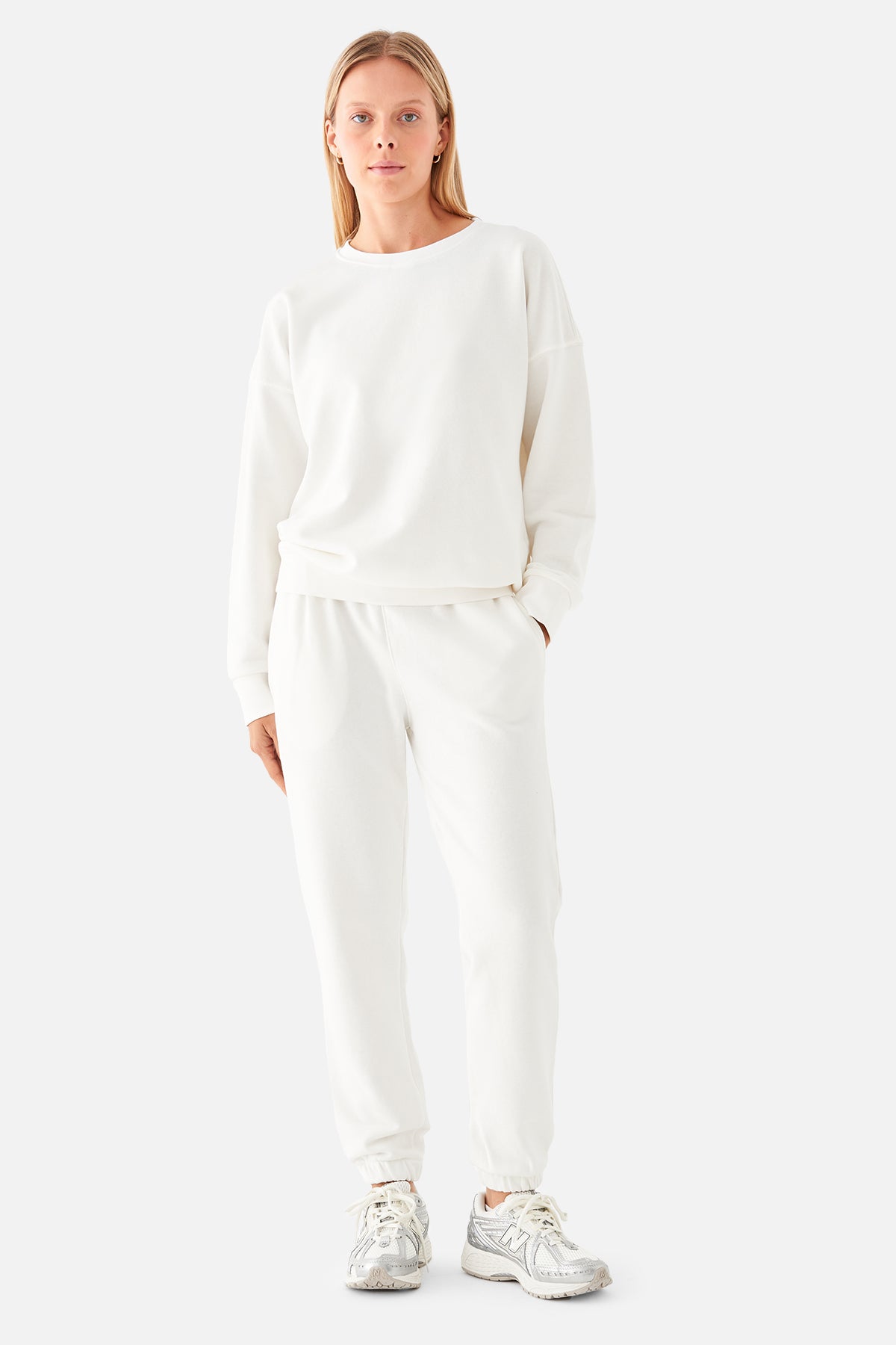 Mia Cuffed Sweatpants - Ecru