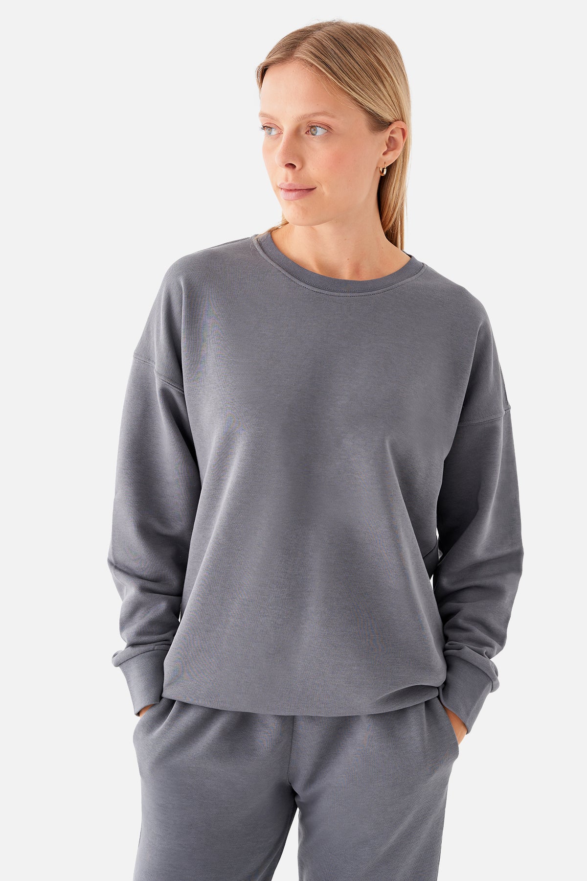 Nina Crewneck Sweatshirt - Dark Grey