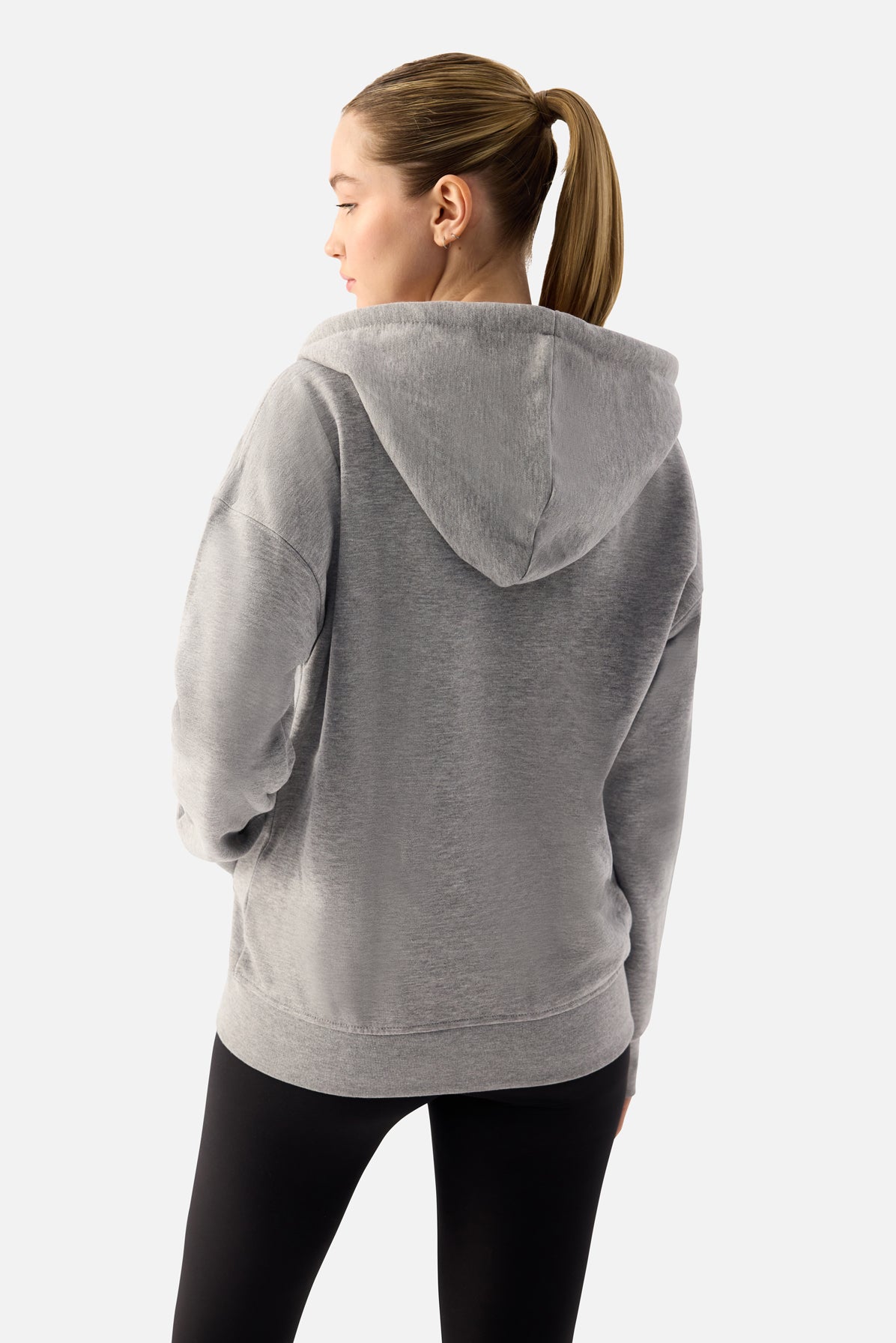 Luna Zip-Up Hoodie - Grey Melange