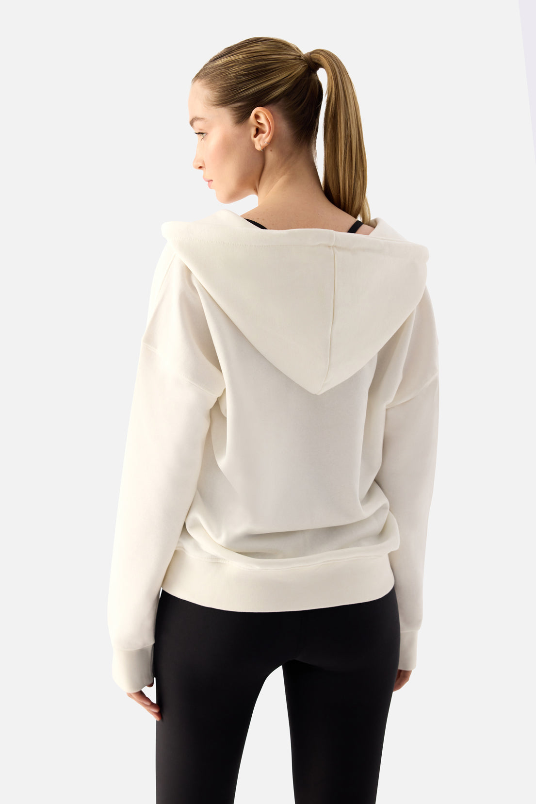 Luna Zip-Up Hoodie - Ecru