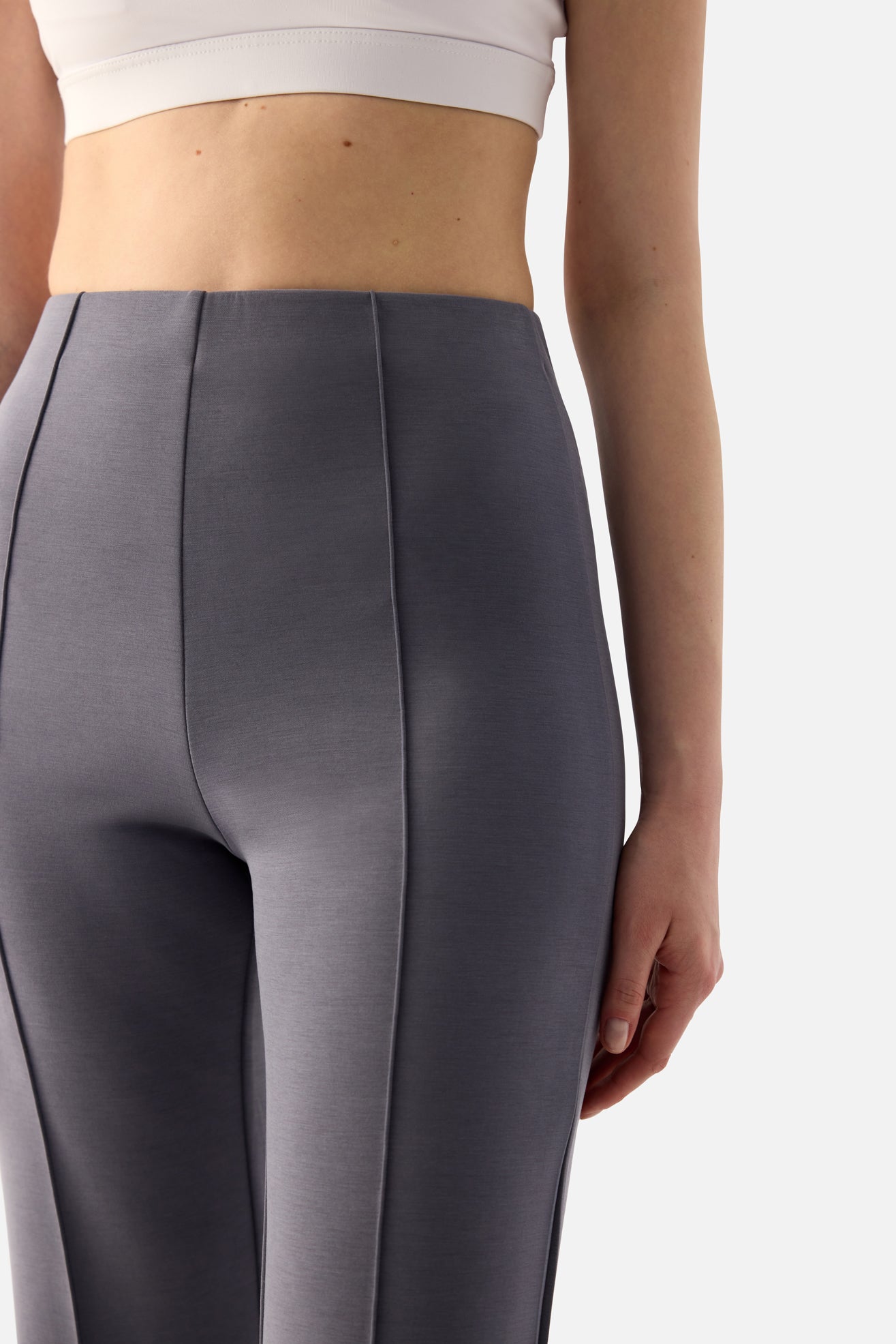 Mira Modal Flare Pants - Dark Grey