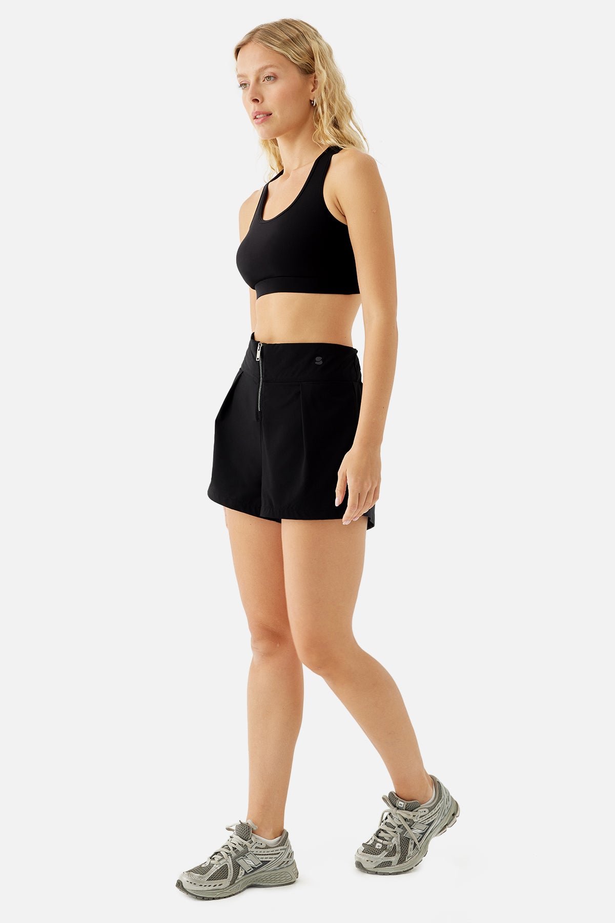 Maya Zip Shorts - Black