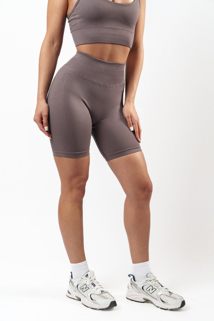 Jade Scrunch Seamless Biker - Light Purple