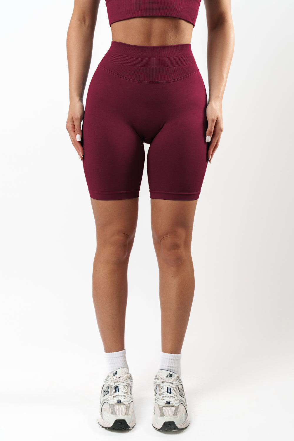 Jade Scrunch Seamless Biker - Maroon