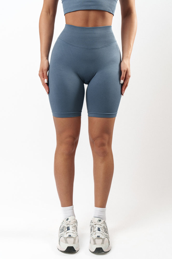 Jade Scrunch Seamless Biker - Indigo