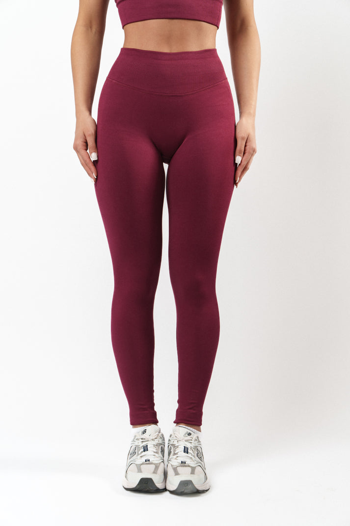 Jade Scrunch Seamless Хеланки - Maroon
