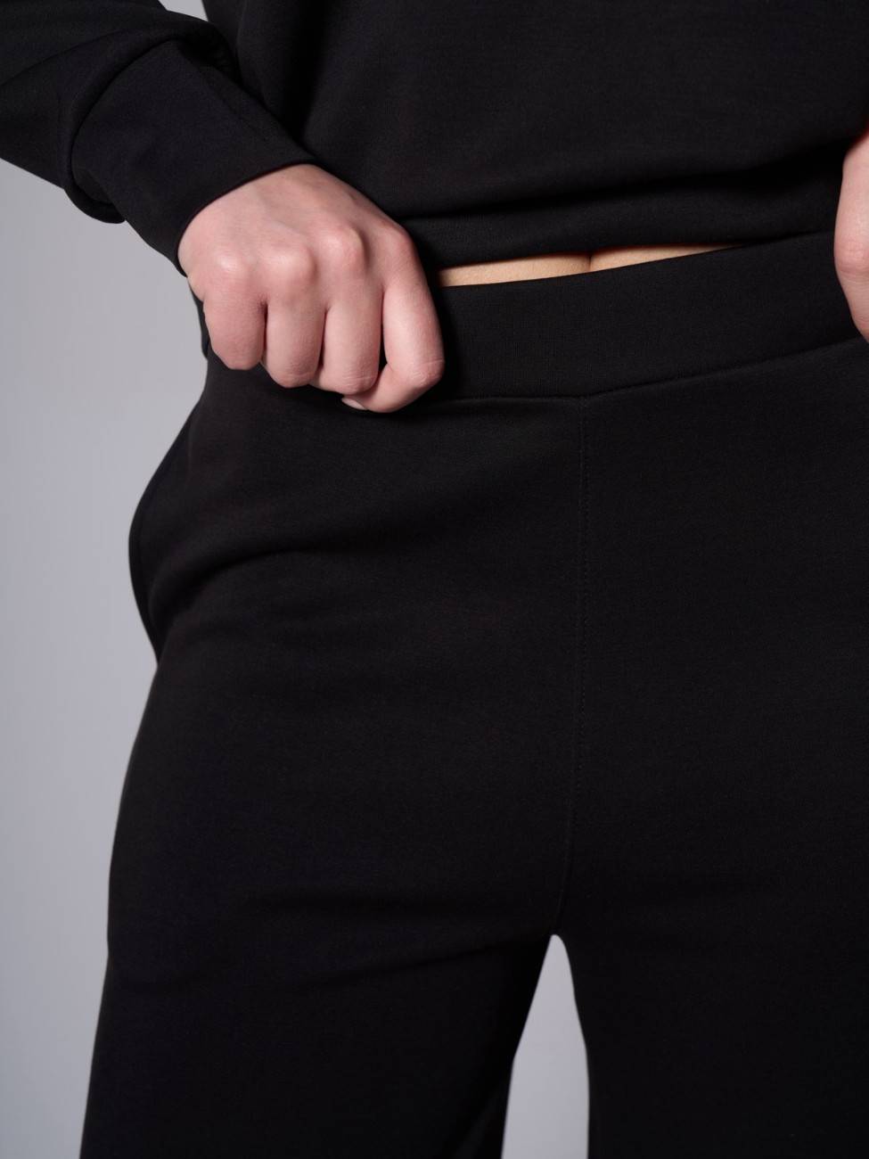 Jade Modal Wide Leg Pants - Black